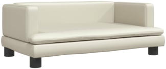vidaXL Hundebett Creme 80x45x30 cm Kunstleder 171902