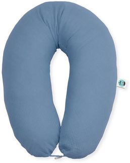 sei Design Stillkissen XXL Musselin 190x30, ergonomisches Seitenschläferkissen Schwangerschaftskissen Lagerungskissen - Extra leise Füllung. Bezug 100% Bio Baumwolle Baby Erstausstattung Neugeborene