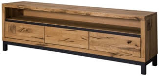Massivmoebel24 TV-Board (Massivholz), TV-Board Wildeiche 170 x 40 x 56 natur geölt VILLANDERS #114