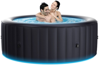 mSpa Whirlpool Aurora U-AU062 aufblasbarer Whirlpool, (Whirlpool Outdoor 6 Personen, Luxus Garten Pool, Whirlpool aufblasbar, Whirlpool mit Schnellheizsystem, Whirlpool Outdoor winterfest), UVC+ Wasserreinigung, Selbstaufblasendes System, Energiespar-T...
