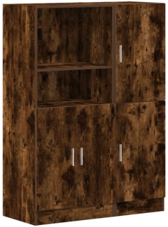 vidaXL 2-tlg. Küchenschrank-Set Räuchereiche Holzwerkstoff 3324146