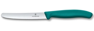 Victorinox Swiss Classic, Tomaten & Tafelmesser, 11cm, Wellen, Grün