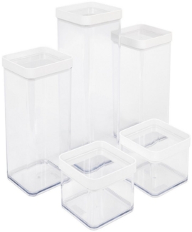 ROTHO Vorratsdose, Kunststoff, (Vorratsdosenset, Set 5tlg)