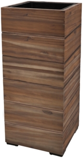 Pflanzgefäß Colorado 1 Pflanzkasten Blumenkasten Akazienholz 33x72 cm mit Einsatz