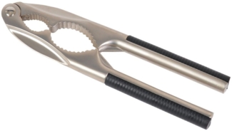 BURI Metall-Nussknacker 18cm Nussöffner Nusszange Advent Weihnachten Öffner Zange schwarz