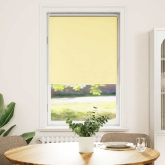 vidaXL Verdunkelungsrollo Gelb 65x175 cm Stoffbreite 60,7 cm Polyester 4012057