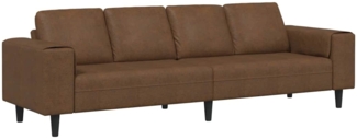 vidaXL Sofa Set Braun Faux Wildleder 3335108