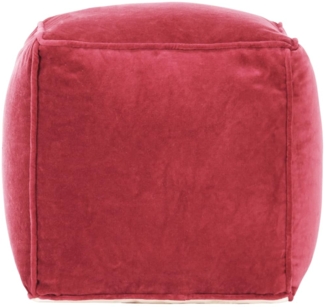 vidaXL Pouf Baumwollsamt 40x40x40 cm Rosa 284031