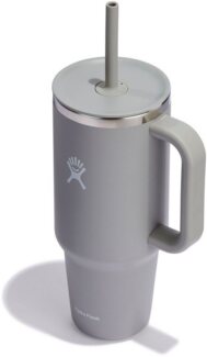 Hydro Flask Thermobecher All Around Travel Tumbler in den Größen 24 oz/ 32 oz / 40 oz, Edelstahl, Thermo Cup mit Strohhalm