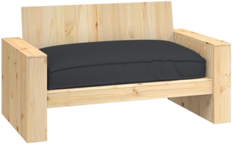 vidaXL Kissen Schwarz 120 x 80 x 12 cm Oxford-Stoff 42001572