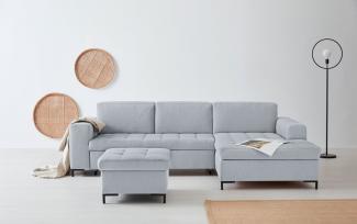 OTTO products Ecksofa Grazzo L-Form, hochwertige Stoffe aus recyceltem Material, Steppung im Sitzbereich