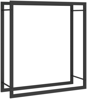 vidaXL Brennholzregal Mattschwarz 80x28x86 cm Stahl 350307