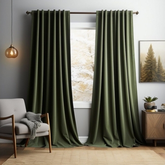 BTTO V&G Gardine Wohnzimmer Samt Vorhänge 2er Set,Weihnachten Verdunkelungsvorhang, (2 St), abdunkelnd, Blickdicht für Wohnzimmer Schlafzimmer office