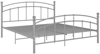 Bettgestell Grau Metall, 180x200 cm