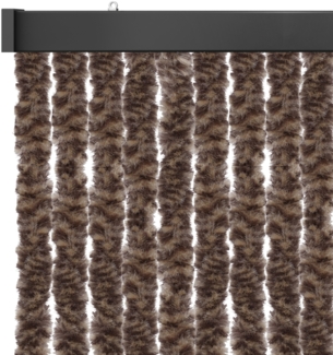 Flauschvorhang 160x220 cm in Meliert beige - braun, perfekter Insekten- und Sichtschutz für Ihre Balkon- und Terrassentür, viele Farben