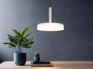 LED Pendelleuchte CELESTE 1-flammig höhenverstellbar Glas Weiß, Ø 22cm