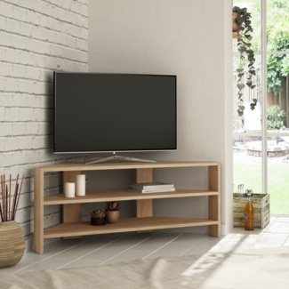 TV-Ständer, 'ThalesCorner', 45 x 36 x 114, Eiche