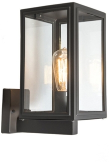 Qazqa Außen-Wandleuchte Sutton, ohne Leuchtmittel, E27, Dunkelgrau, Landhaus, Edelstahl, 1-flammig