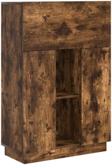 vidaXL Schreibtisch mit Regal Geräucherte Eiche 71.5 x 31.5 x 106.5 cm 869486