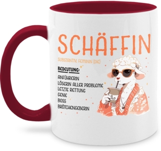 Shirtracer Tasse Schäffin I Chefin Geschenk I Anführerin I Leiterin I Vorgesetzte I Lus, Keramik, Kaffeetasse Job Geschenk