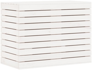 vidaXL Wäschetruhe Weiß 88,5x44x66 cm Massivholz Kiefer 832320