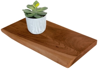 Trelevo® Wandregal Amanda, Akazienholz, Baumkante, Steckboard, verschiedene Größen