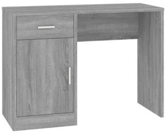 vidaXL Schreibtisch mit Stauraum Grau Sonoma 100x40x73 cm 342657