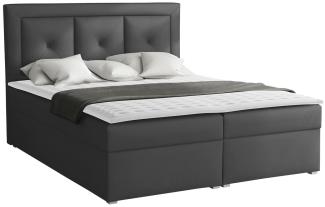 Boxspringbett Moden Plus Box, Dunkelgrau, 160x200 cm