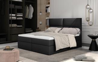 Amber 185x210, Boxspring Bett, Schwarz