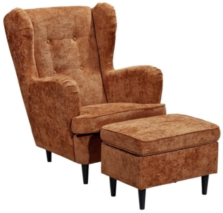 Black Red White Polsterhocker Hocker OSKAR