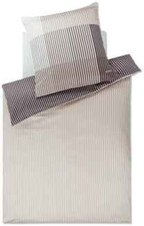 JOOP! Bettwäsche Divided 4113 09 Stone Mako Satin 135 x 200 + 80 x 80 cm