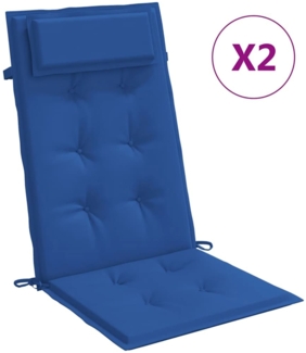 vidaXL Hochlehner-Auflagen 2 Stk. Königsblau Oxford-Gewebe 361904