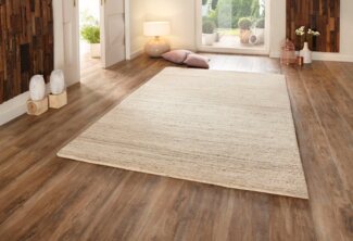 THEKO Wollteppich Janne, Berber Teppich, Wolle, meliert, handgearbeitet, rechteckig, Höhe: 20 mm, handgetuftet, Wohnzimmer, Schlafzimmer, Esszimmer