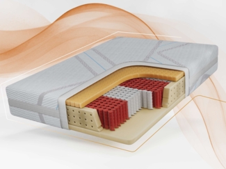 7-Zonen-Multipocketmatratze mit Latexkern – antibakteriell, elastisch & waschbarer Bezug – ideal für Allergiker – Härtegrad H3 – 90x200 cm – RINALI – LUX