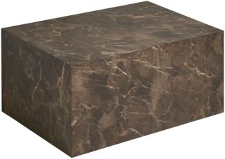 Couchtisch >Prague< in Braun, MDF, Marmodekor - 60x40x80cm (BxHxT)