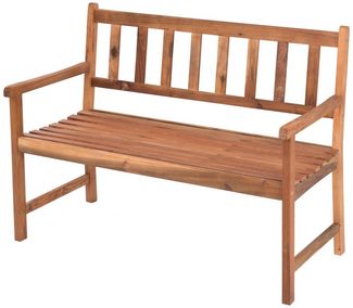 Estexo Gartenbank, 2-Sitzer, Akazienholz massiv, 118 x 57 x 91 cm