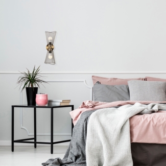 Wandleuchte, 'Zeyno', 48 x 16 x 16, Jahrgang