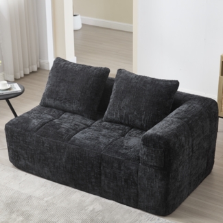 LVHOM 2-Sitzer Sofa mit Seitentasche, Chaiselongue Ecksofa Relaxsessel, Lounge Sessel Schlafsofa Polstersofa Doppelsofa für Wohnzimmer