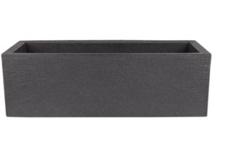 BigDean Pflanzkübel 80x30 cm groß - Granitstein-Optik in Anthrazit - Für Außen, frostsicher & wasserdicht - XXL Pflanztopf, Blumenkübel, Blumentopf für Terrasse & Balkon
