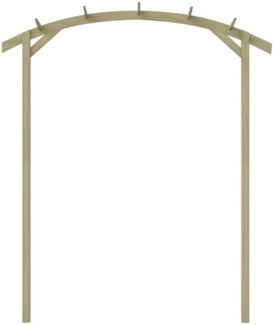 vidaXL Garten-Pergola Kiefernholz Imprägniert 180x210x40 cm 44925