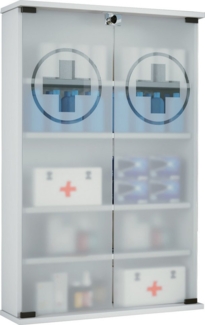 VCM Medizinschrank Janula 917241 Weiß H. 91 x B. 60 x T. 17 cm