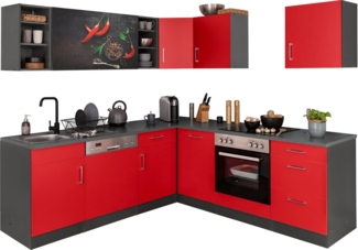 KOCHSTATION Winkelküche KS-Paris, ohne E-Geräte, Stellbreite 220/220 cm