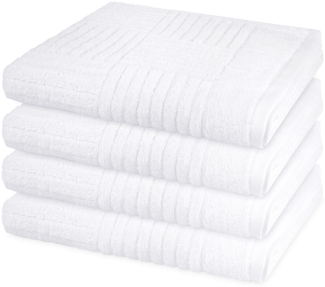 Ross Carre 4 tlg. Frottier-Set - 4 X Handtuch (50 X 100cm) - 520 - Weiß