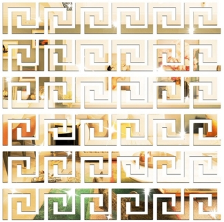 Coonoor 3D-Wandtattoo Selbstklebende Spiegel Wandaufkleber Acry (30 St), Wandabziehbild Spiegel Set für die Wand Wohnzimmer Schlafzimmer