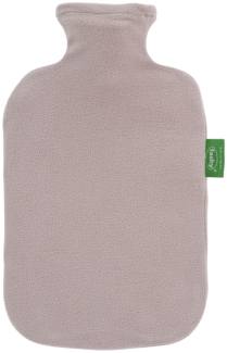 Wärmflasche mit Flauschbezug Vliesbezug Fleecebezug 2L Taupe Fashy 67405-25