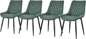 Ofcasa Esszimmerstuhl Küchenstühle mit Rückenlehne (4er Set), Polsterstühle aus Kunstleder
