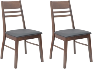 vidaXL Esszimmerstühle 2 pcs Hellbraun 43 x 54 x 89 cm 42020439