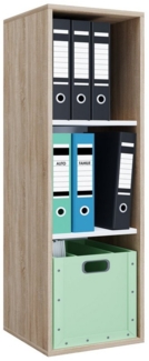 VCM Büroregal & Bücherregal Lona 917847 Sonoma-Eiche H. 110 x B. 35 x T. 37 cm