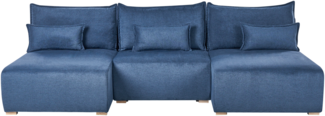U-förmiges Modulsofa NERBO Stoff Blau