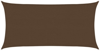 vidaXL Sonnensegel 160 g/m² Braun 3x6 m HDPE 311790